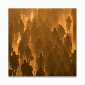 Silhouette Of A Crowd Canvas Print