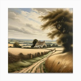 Country lane in England Canvas Print