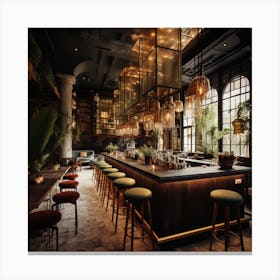 Bar Interior In New York City Canvas Print