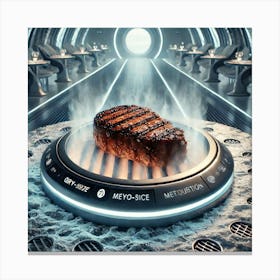 A Futuristic Dish Called Celestial Steak, Served Canvas Print