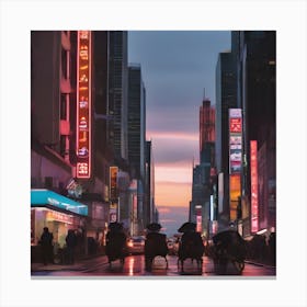 Times Square At Dusk Canvas Print