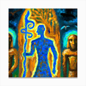 An Impressionist Oil Annunaki Canvas Print