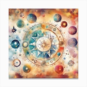 Astrology Star Chart Canvas Print