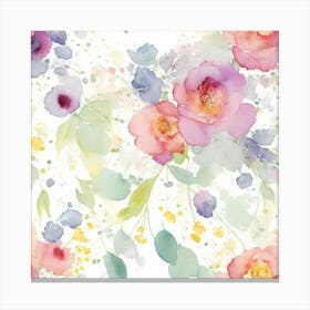 Watercolor Flowers 19 Canvas Print