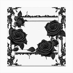 Black Roses 10 Canvas Print