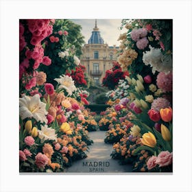 Flower Garden Madrid (2) Canvas Print