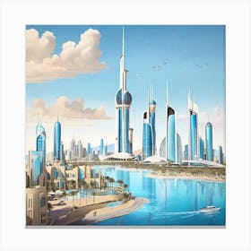 Dubai Skyline Canvas Print