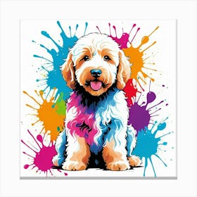 Graffiti Golden Doodle Canvas Print