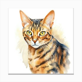 Toyger Cat Portrait 2 Canvas Print