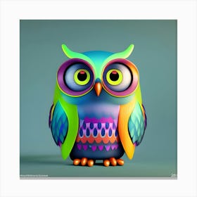 Colorful Owl 36 Canvas Print