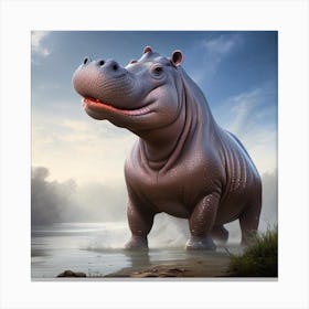 Hippo Canvas Print