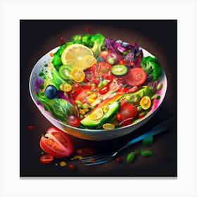 Salad In A Bowl Canvas Print