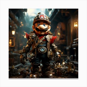 Steampunk Mario 2 Canvas Print