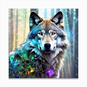 Wolf In The Forest 65 Canvas Print
