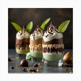 Desserts In Glasses Canvas Print