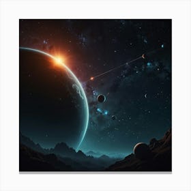 Space Landscape 18 Canvas Print