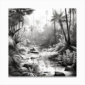 Jungle River Canvas Print