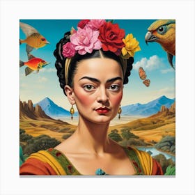 Frida Kahlo Painting 3 Canvas Print