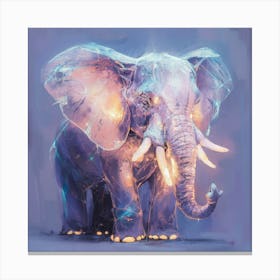 Elephant In The Night Canvas Print