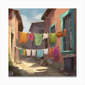 827637 The Laundry Line Show A Clothesline Strung Across Xl 1024 V1 0 Canvas Print
