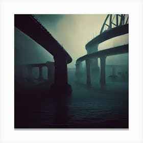 Bridges In The Fog Canvas Print