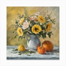 Sunflowers In A Vase 15 Canvas Print