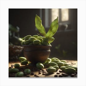 Green Beans In A Bowl 4 Canvas Print