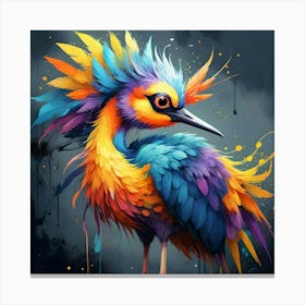 Fantasy Crane, Colorful Bird #1 Canvas Print