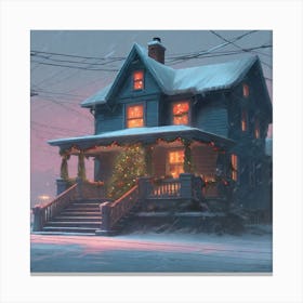 Christmas House 128 Canvas Print