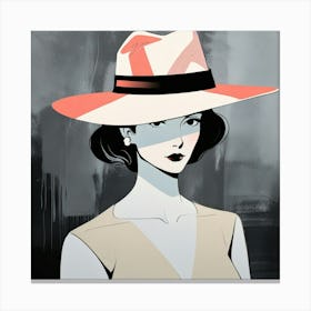 Woman in a Hat 9 Canvas Print