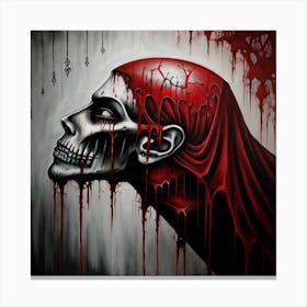 Bloody Skull 2 Canvas Print