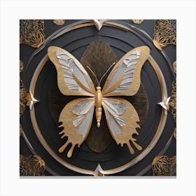 Gold Butterfly Canvas Print