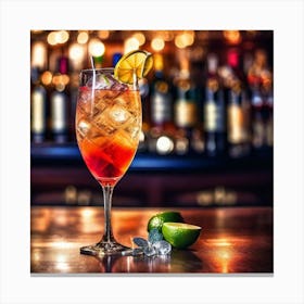 Cocktail At The Bar Canvas Print
