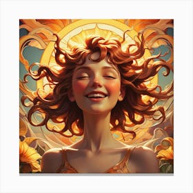 Girl In The Sun Canvas Print