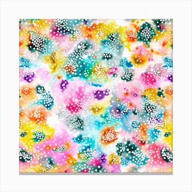 Experimental Surface Colorful Square Canvas Print
