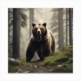 Grizzly Bear In The Forest 19 Canvas Print