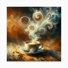 Coffee Painting 1 Canvas Print