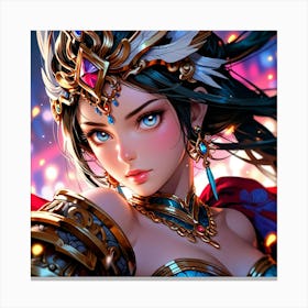 Default A Gracefully Fierce Anime Warrior Princess Her Intrica 0 (6) Canvas Print