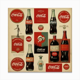 Default Default Vintage And Retro Coca Cola Advertising Aestet 2 (4) Canvas Print