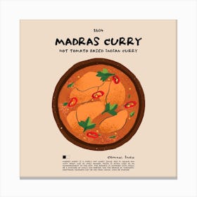 Madras Curry Square Canvas Print