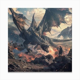 Dragons In The Sky 1 Canvas Print