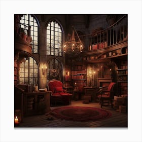 Library Room Canvas Print