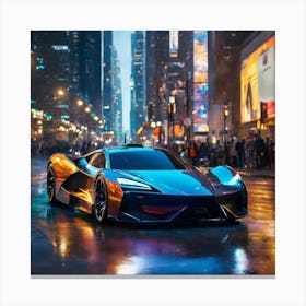 Futuristic Sports Car Canvas Print