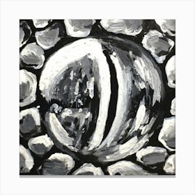 Eye of the Snack Black and White Canvas Print