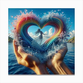 Rainbow Heart 3 Canvas Print