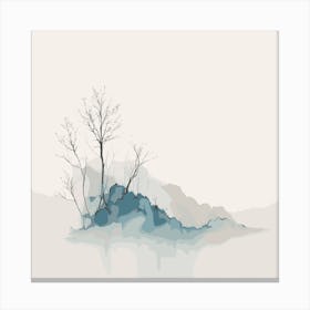 Trees In The Snow Canvas Print