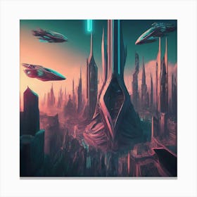 Futuristic City 9 Canvas Print