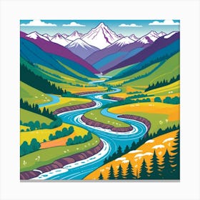 River Valley Canvas Print