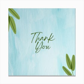 Thank You Card Canvas Print