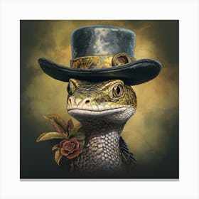 Steampunk Lizard Canvas Print